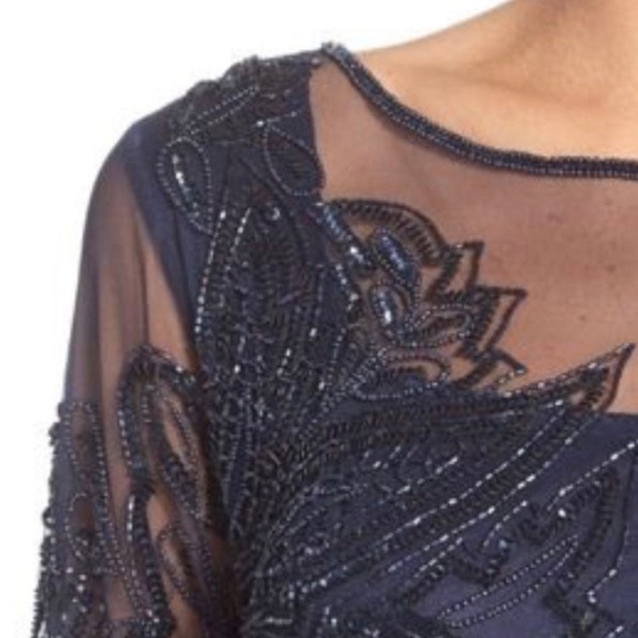 Navy Blue sequin dress by Pissarro Nights size 8 - Picture 8 of 14